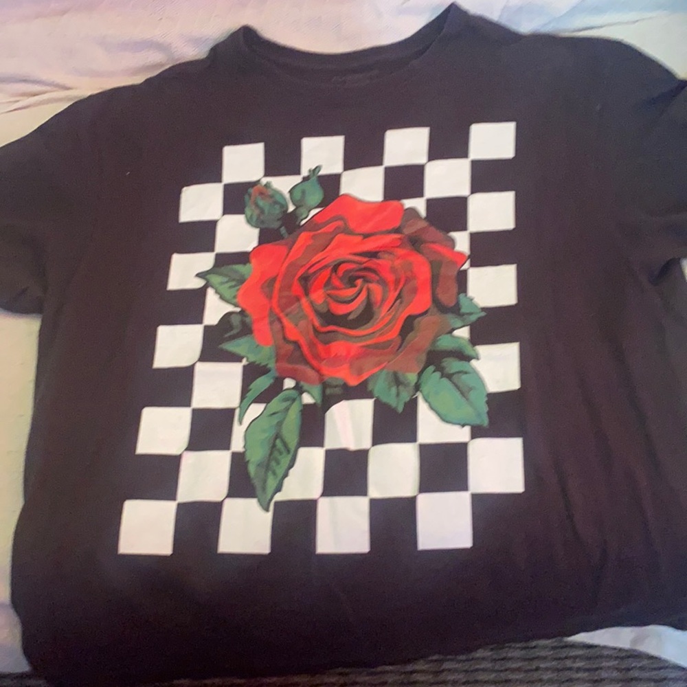 Men black rose shirt